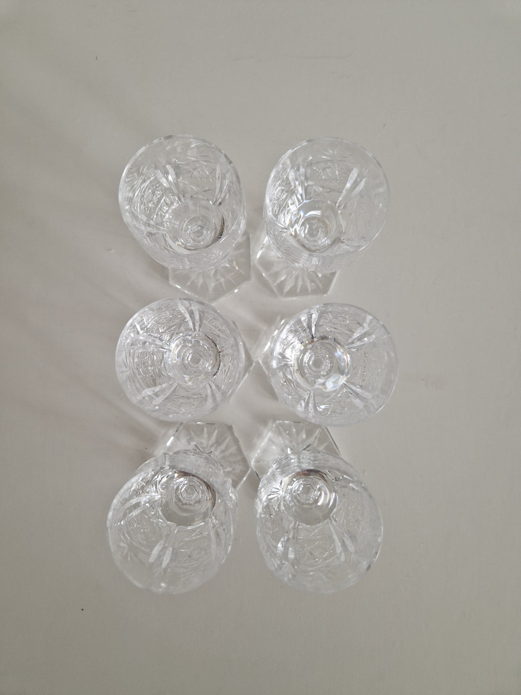 Ensemble de 6 verres à liqueur en cristal taillé main autrichien | Cristal au plomb 24%