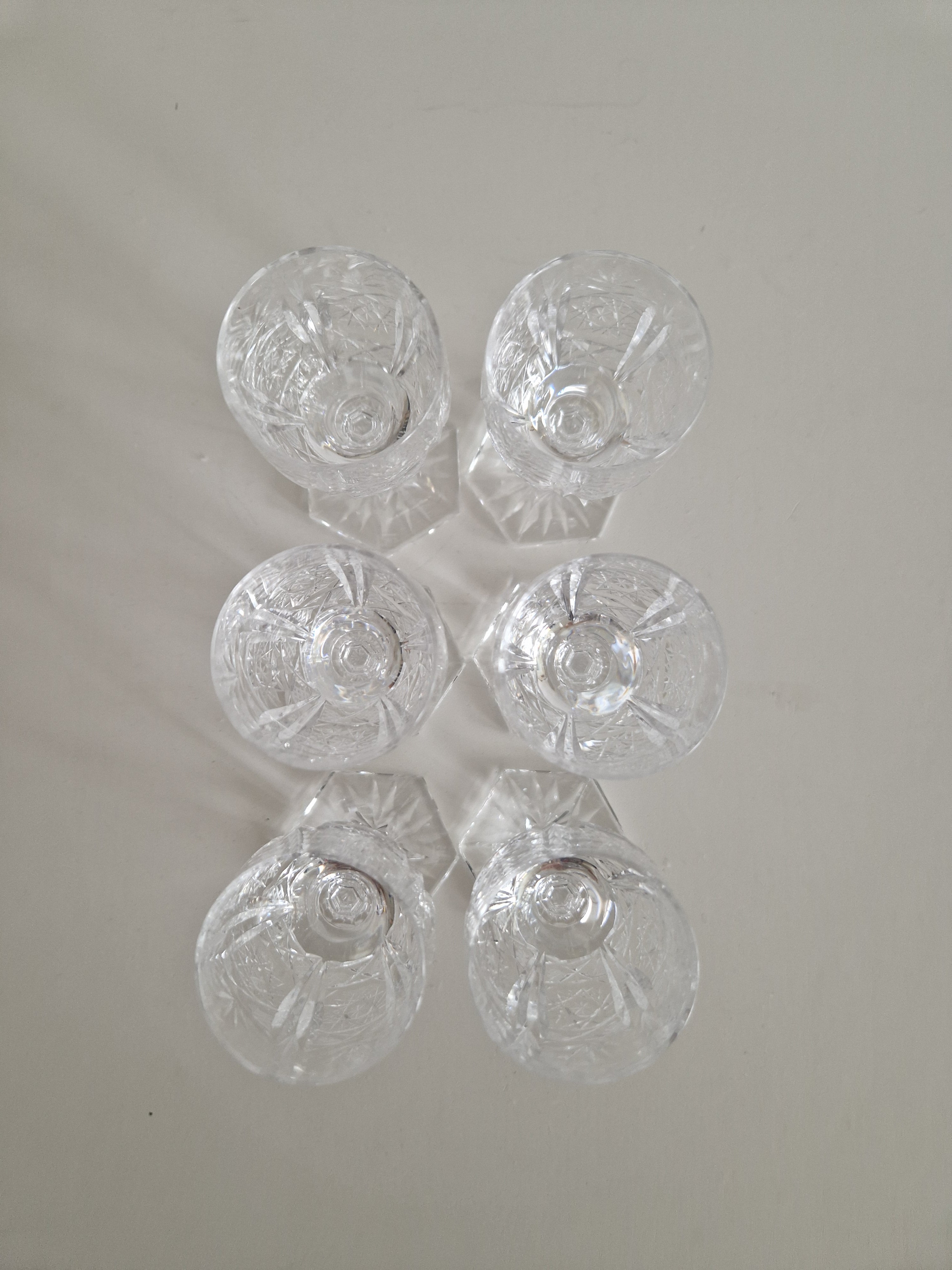 Ensemble de 6 verres à liqueur en cristal taillé main autrichien | Cristal au plomb 24%