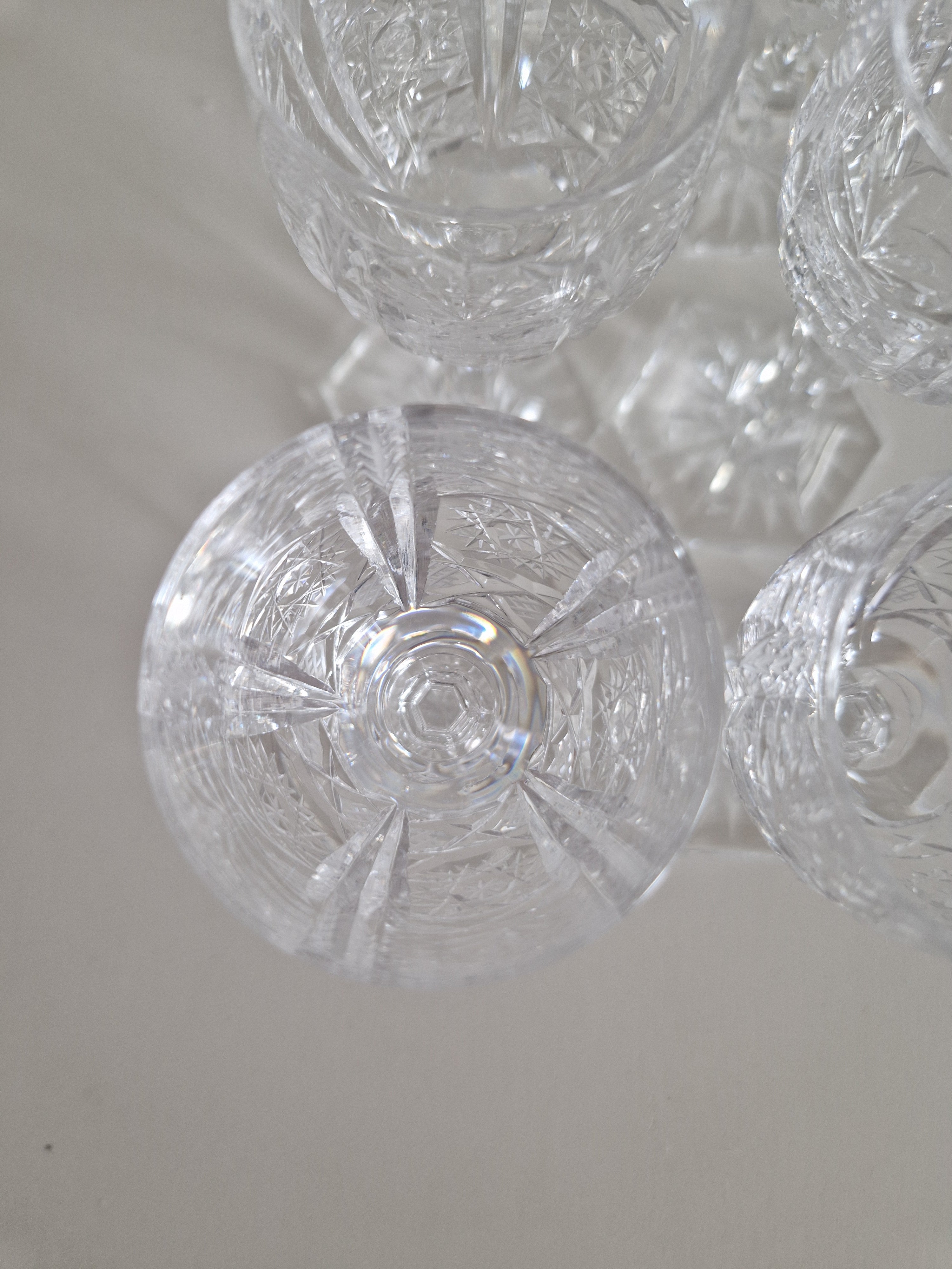 Ensemble de 6 verres à liqueur en cristal taillé main autrichien | Cristal au plomb 24%