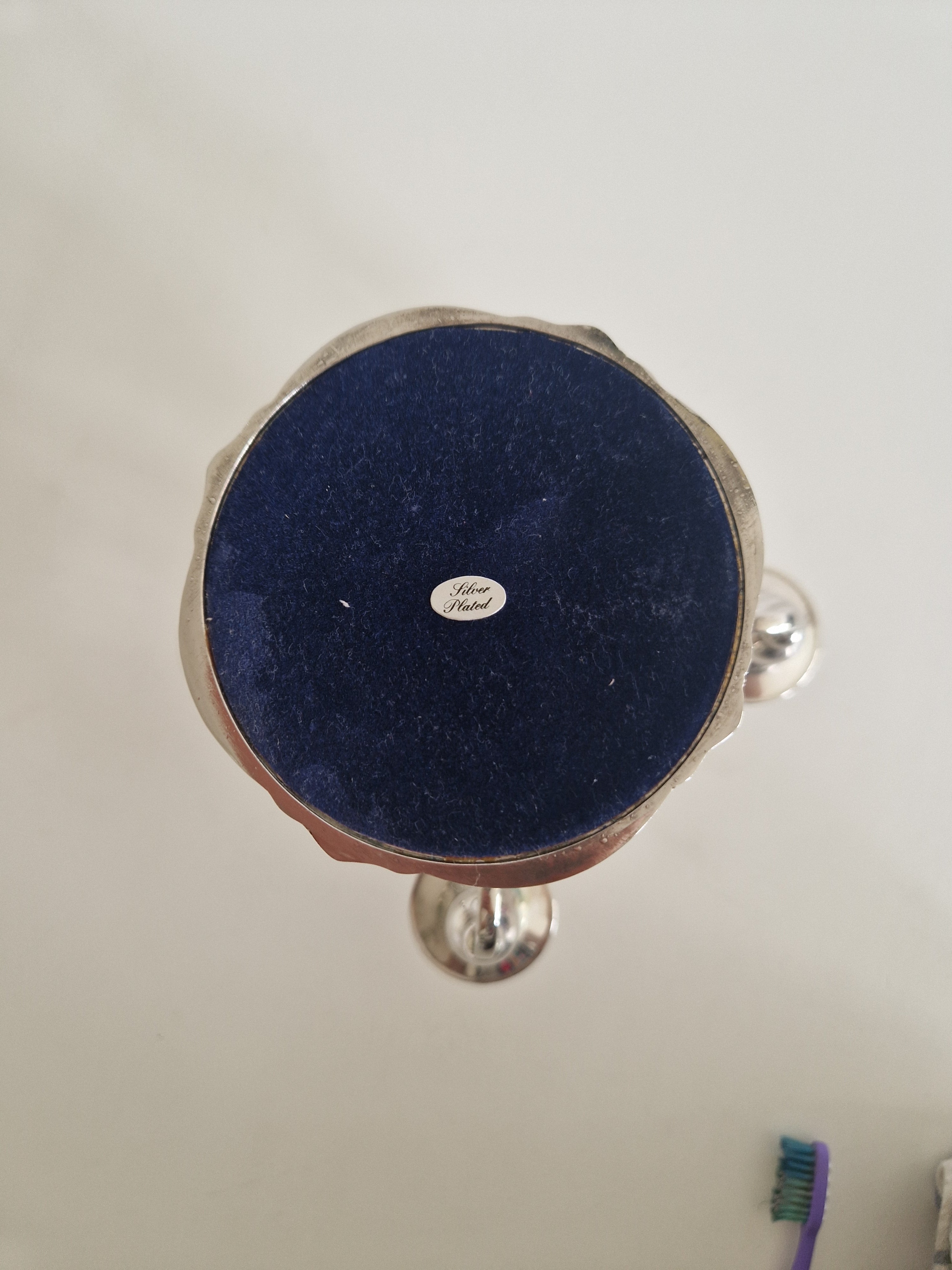 Versilberter Vintage-Fünf-Arm-Kerzenständer mit flexiblen Armen
