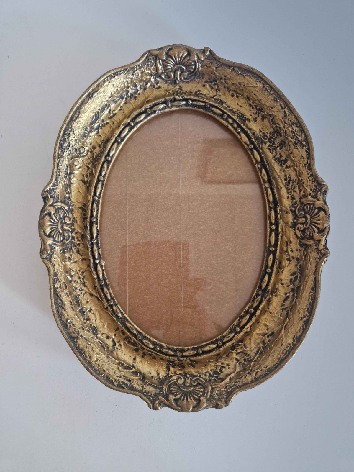 Antique Rococo Picture Frame - Elegant Gold-Tone Frame for Timeless Memories