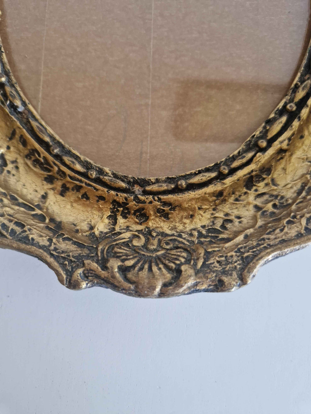 Antique Rococo Picture Frame - Elegant Gold-Tone Frame for Timeless Memories