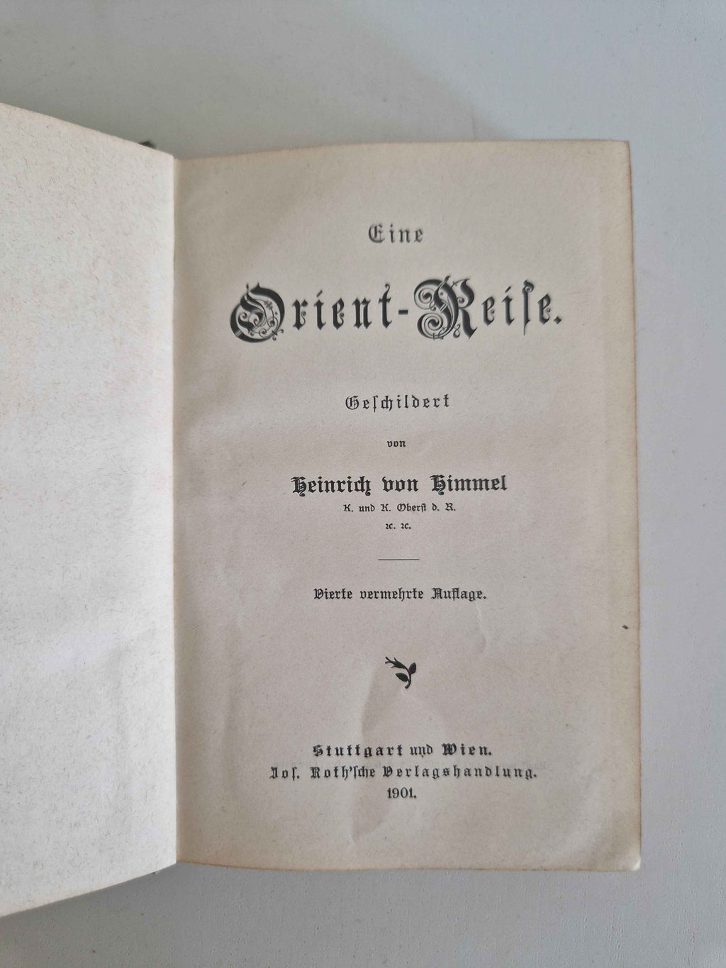 Antique German Travel Book: Explore the Enchanting Orient in H. v. Himmel's 1901 Edition