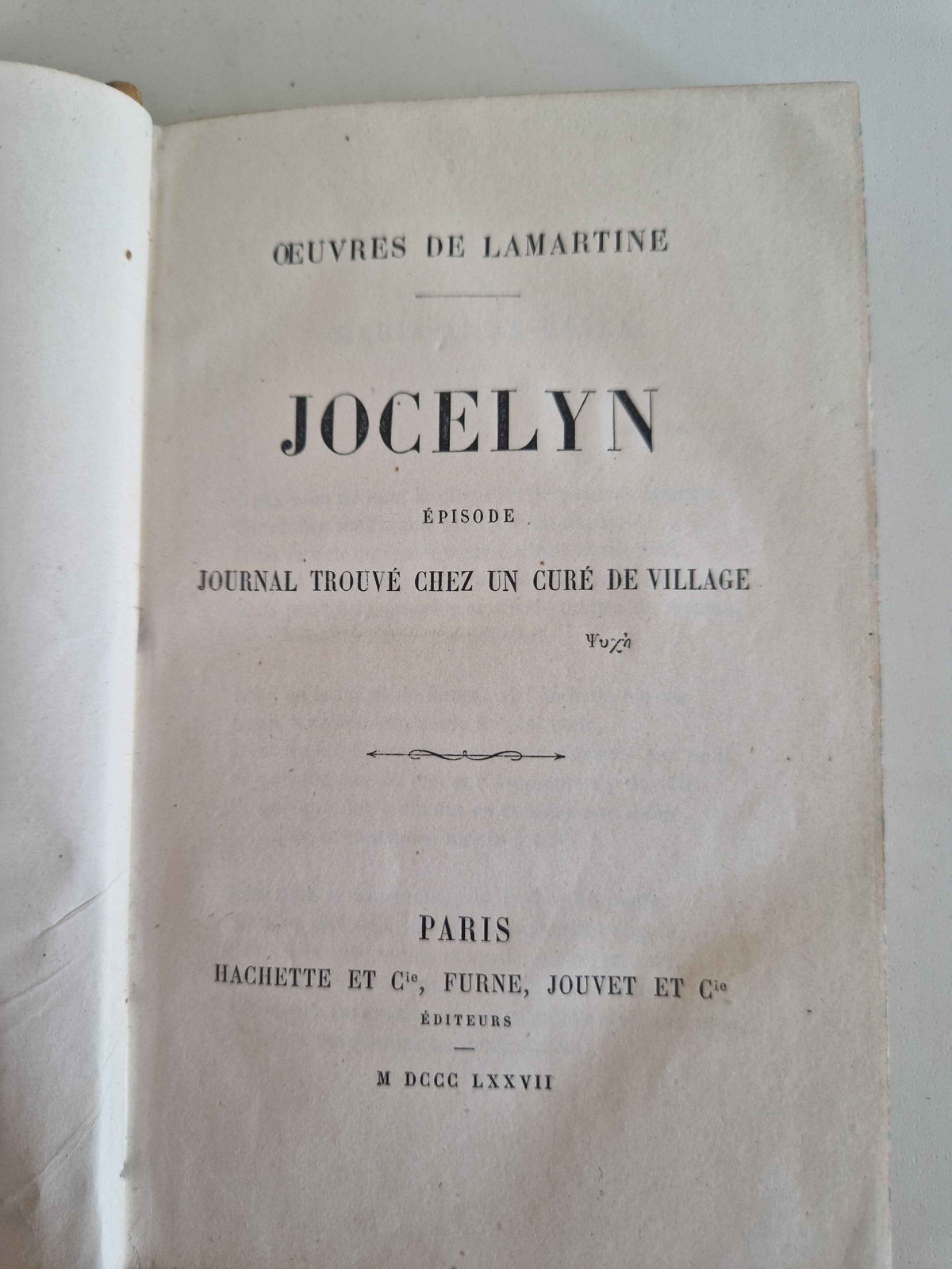Antique French Book: Jocelyn by Lamartine – A 19th Century Literary Treasure