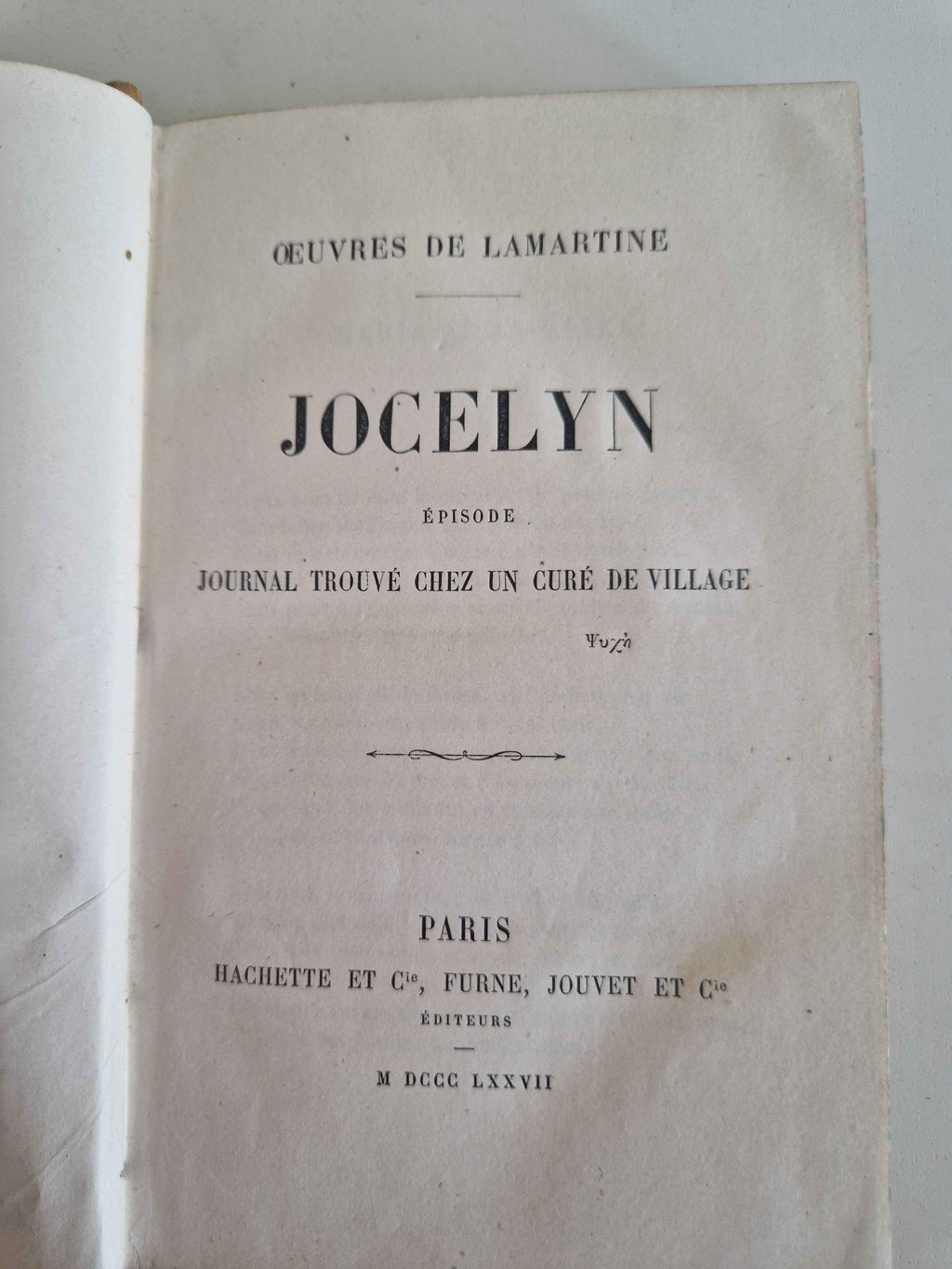 Antique French Book: Jocelyn by Lamartine – A 19th Century Literary Treasure