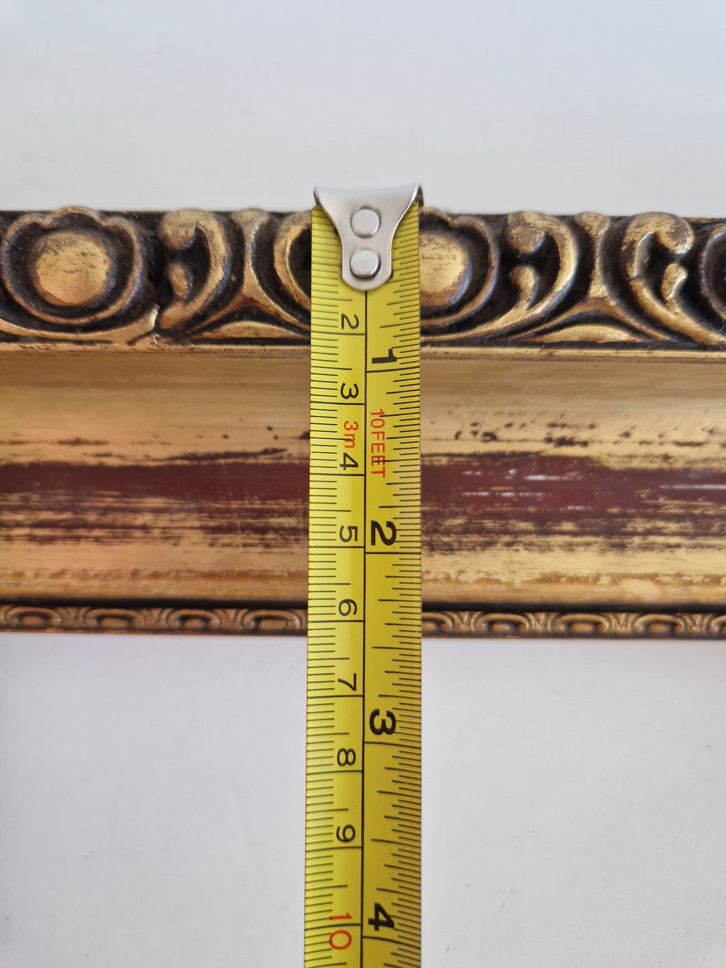 Vintage Ornate Gold Wooden Picture Frame 36×47 cm – Wide Moulding, No Glass - WhisperTreasuresCo