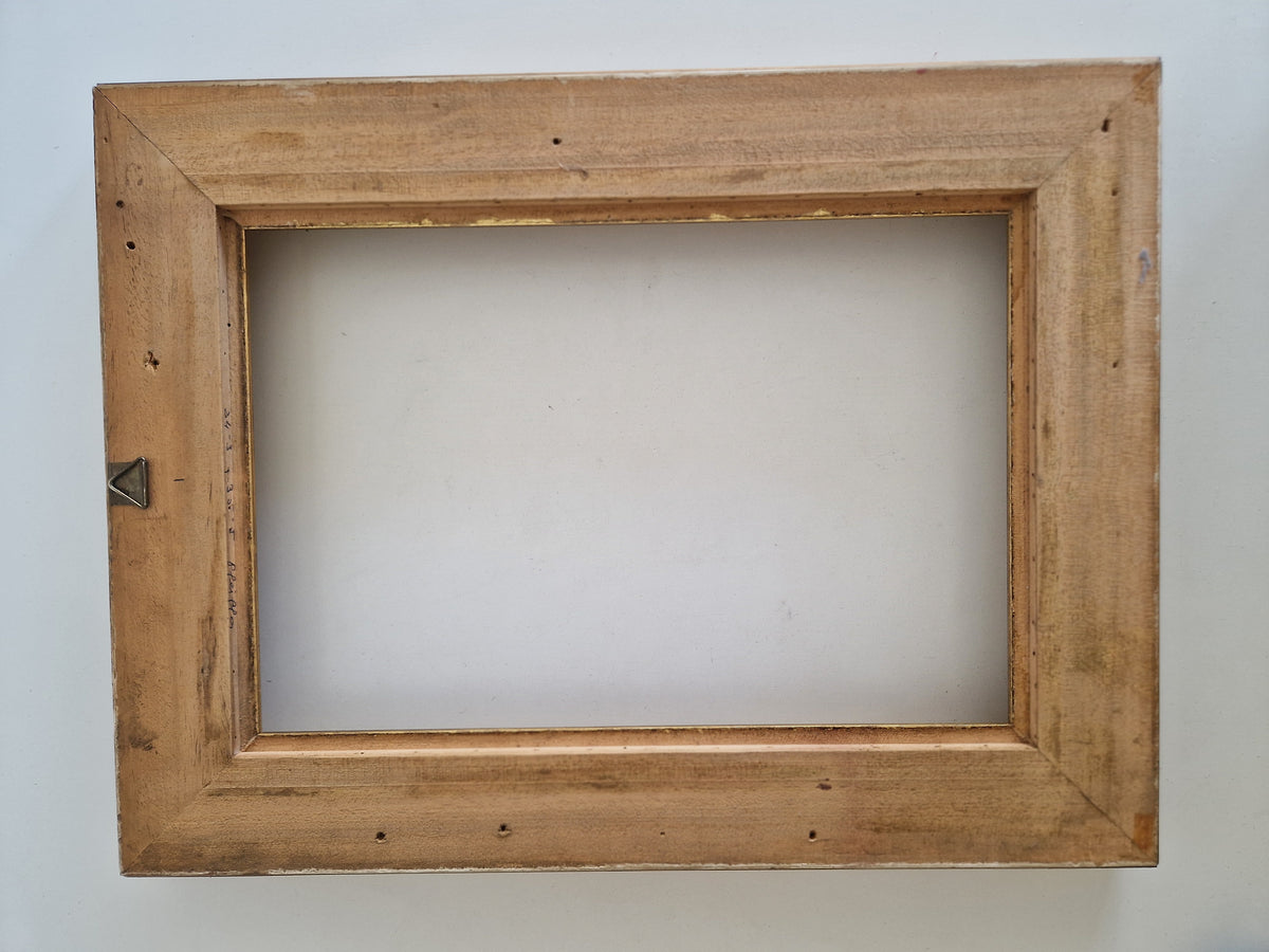 Vintage Ornate Gold Wooden Picture Frame 36×47 cm – Wide Moulding, No Glass - WhisperTreasuresCo