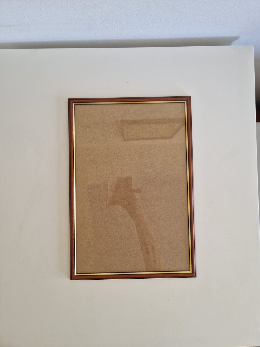 Vintage Wooden Picture Frame 33×48 cm Mahogany Brown Gold Trim with Glass – Portrait & Landscape - WhisperTreasuresCo
