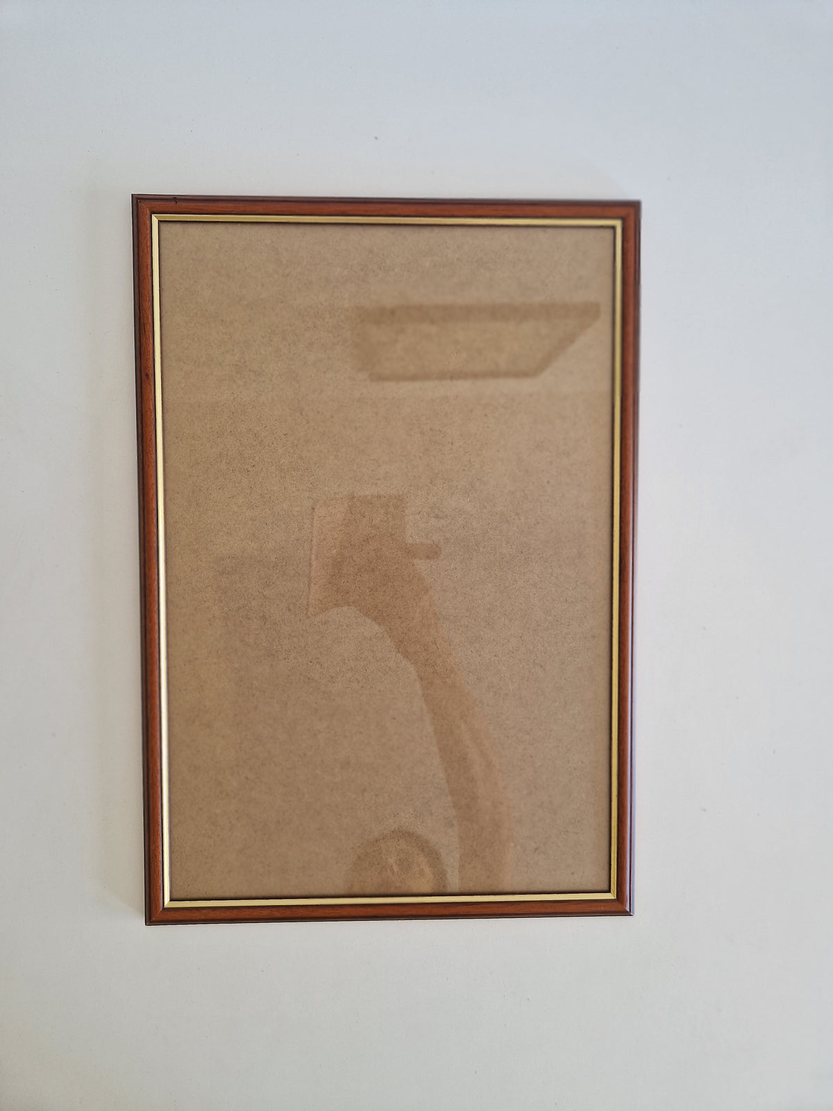 Vintage Wooden Picture Frame 33×48 cm Mahogany Brown Gold Trim with Glass – Portrait & Landscape - WhisperTreasuresCo