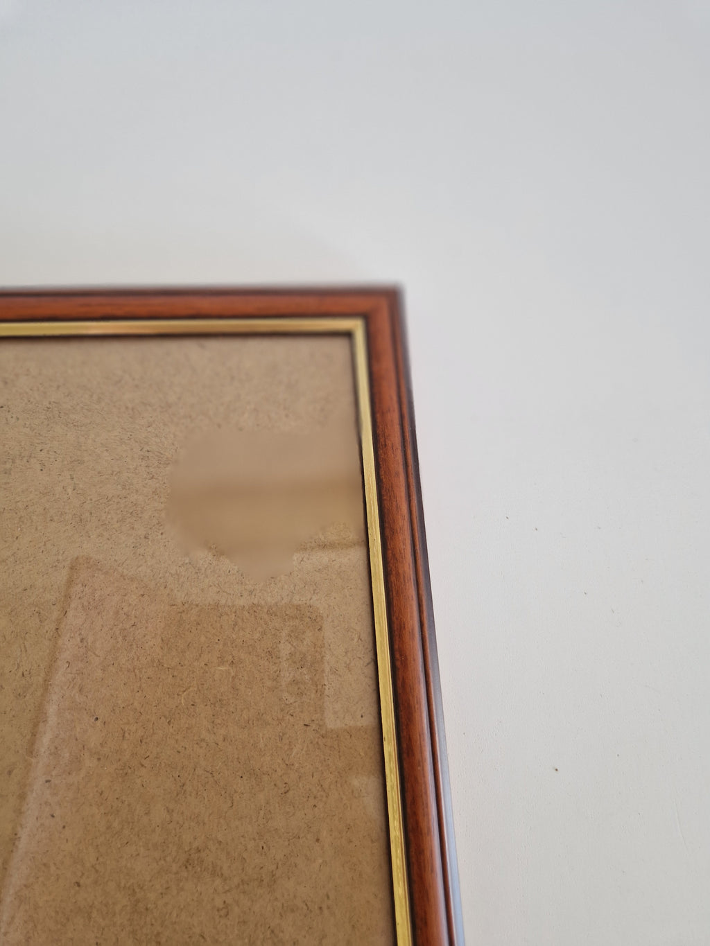 Vintage Wooden Picture Frame 33×48 cm Mahogany Brown Gold Trim with Glass – Portrait & Landscape - WhisperTreasuresCo