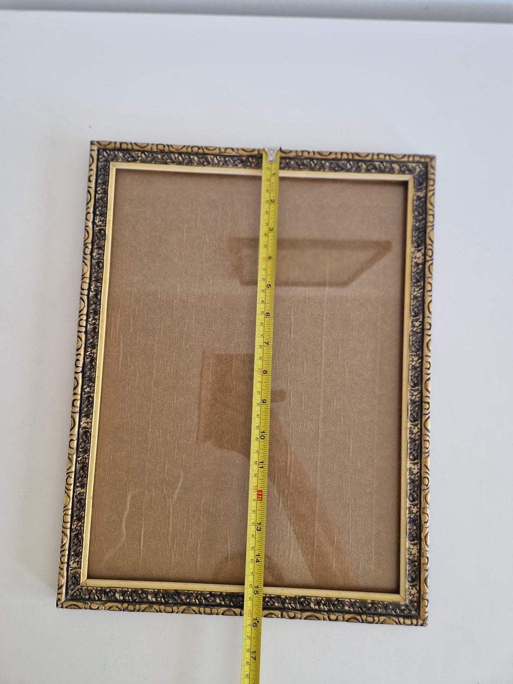 Vintage Ornate Gold Picture Frame 31×40 cm Embossed Scroll Moulding with Glass - WhisperTreasuresCo