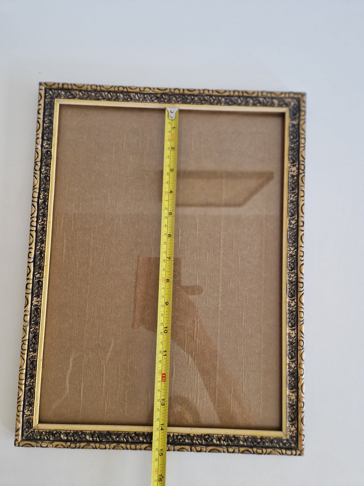 Vintage Ornate Gold Picture Frame 31×40 cm Embossed Scroll Moulding with Glass - WhisperTreasuresCo