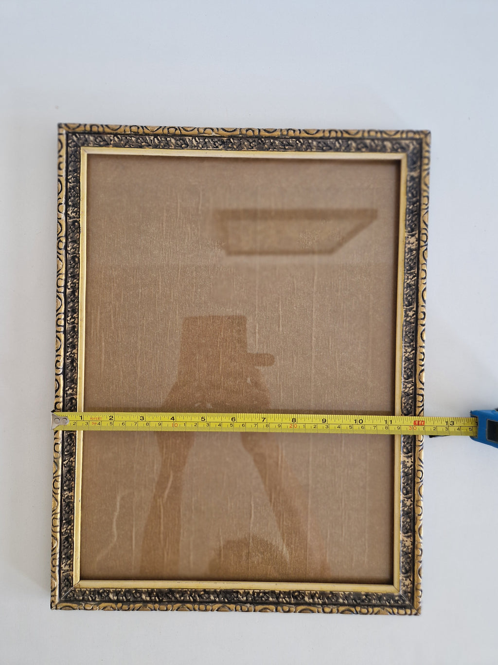 Vintage Ornate Gold Picture Frame 31×40 cm Embossed Scroll Moulding with Glass - WhisperTreasuresCo
