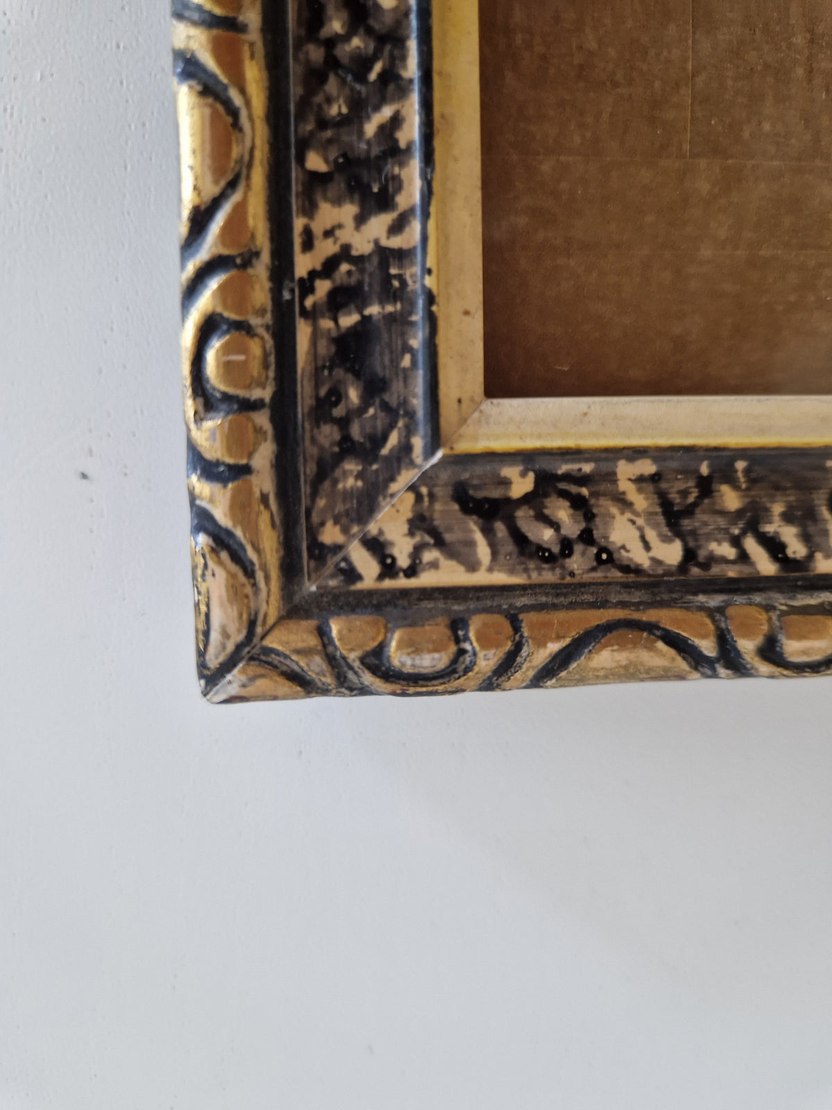 Vintage Ornate Gold Picture Frame 31×40 cm Embossed Scroll Moulding with Glass - WhisperTreasuresCo