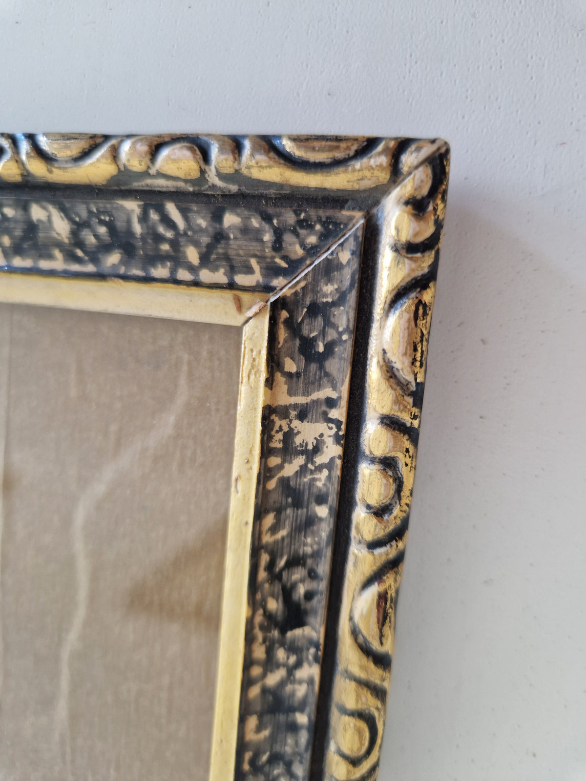 Vintage Ornate Gold Picture Frame 31×40 cm Embossed Scroll Moulding with Glass - WhisperTreasuresCo