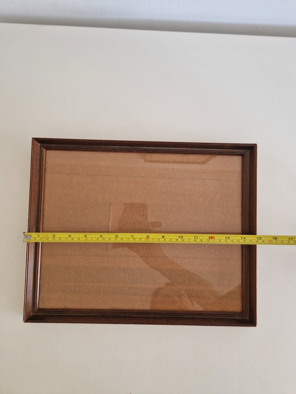 Vintage Dark Mahogany Wooden Picture Frame 38×30.5 cm Stepped Profile with Glass – Landscape - WhisperTreasuresCo