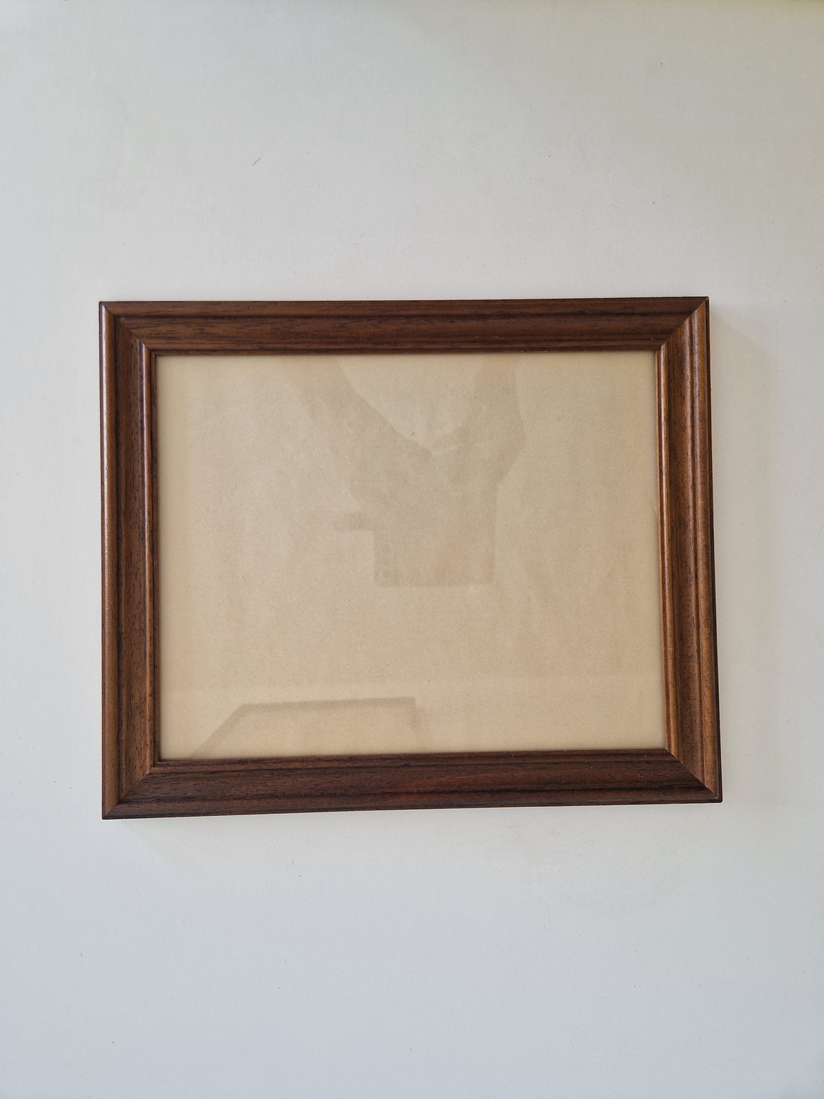 Vintage Walnut Brown Wooden Picture Frame 34.5×28.5 cm Ogee Profile with Glass – Landscape, Wall - WhisperTreasuresCo