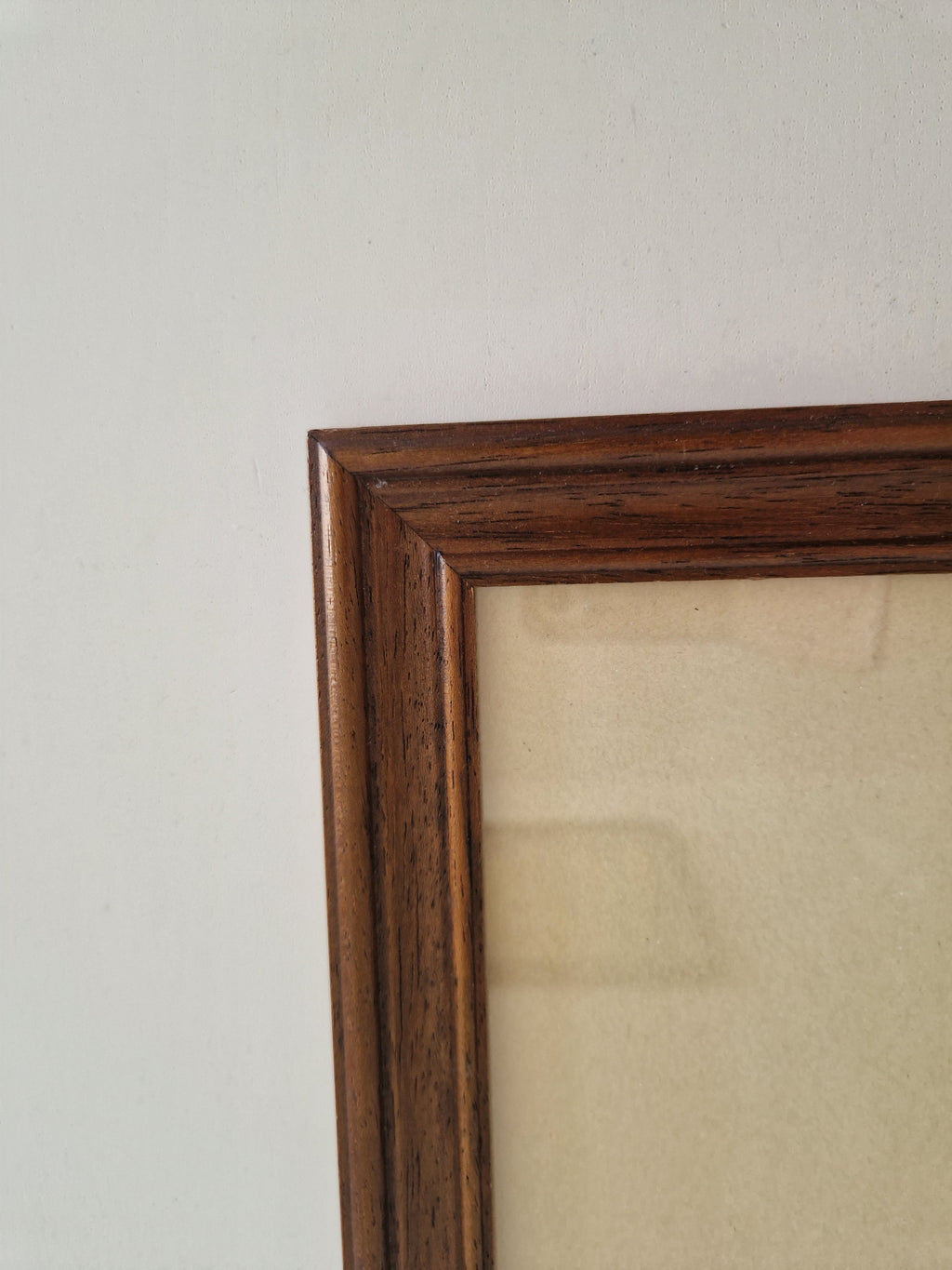 Vintage Walnut Brown Wooden Picture Frame 34.5×28.5 cm Ogee Profile with Glass – Landscape, Wall - WhisperTreasuresCo