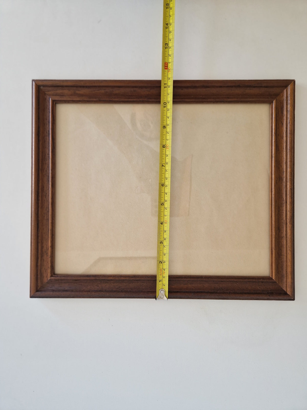 Vintage Walnut Brown Wooden Picture Frame 34.5×28.5 cm Ogee Profile with Glass – Landscape, Wall - WhisperTreasuresCo