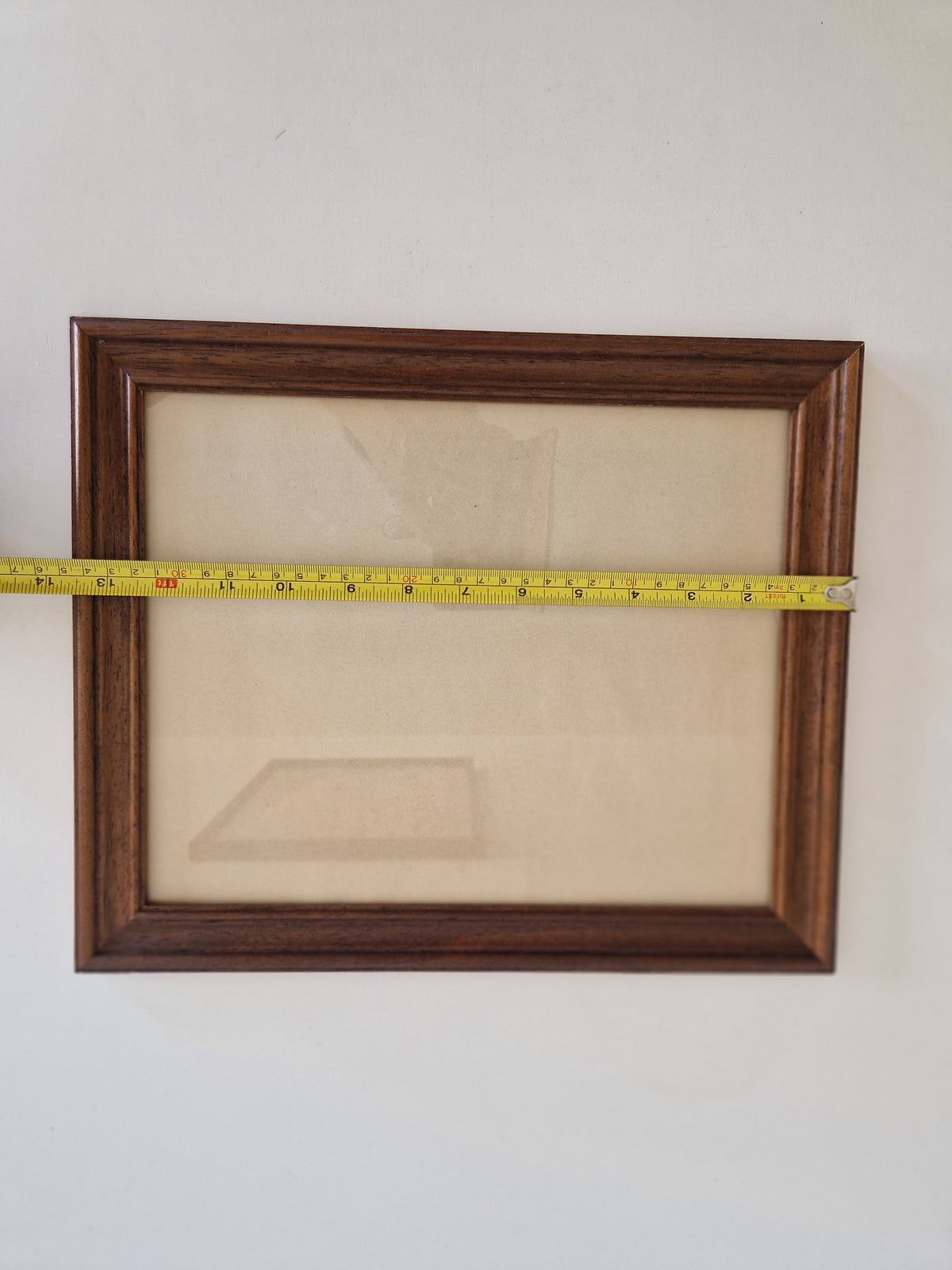 Vintage Walnut Brown Wooden Picture Frame 34.5×28.5 cm Ogee Profile with Glass – Landscape, Wall - WhisperTreasuresCo