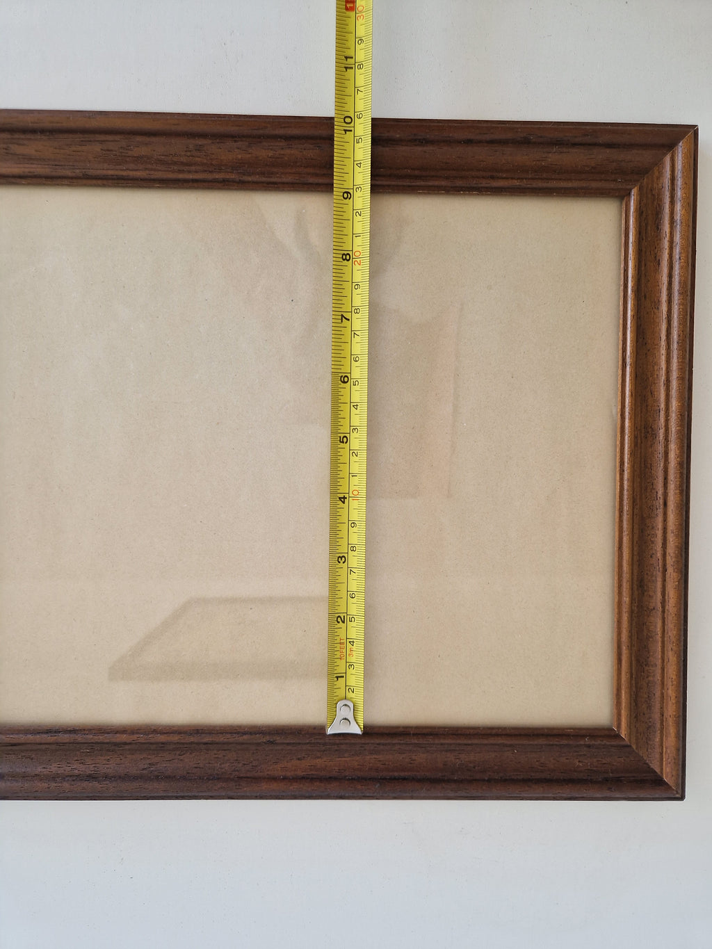 Vintage Walnut Brown Wooden Picture Frame 34.5×28.5 cm Ogee Profile with Glass – Landscape, Wall - WhisperTreasuresCo
