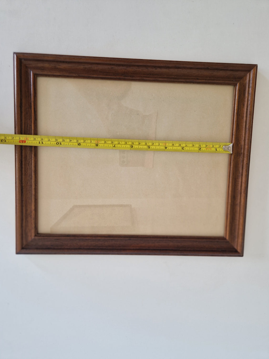 Vintage Walnut Brown Wooden Picture Frame 34.5×28.5 cm Ogee Profile with Glass – Landscape, Wall - WhisperTreasuresCo