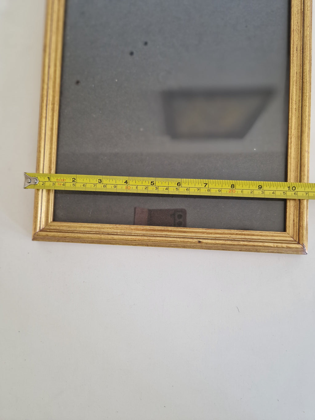 Vintage Gold Wooden Picture Frame 26×33 cm Ribbed Moulding with Glass – Wall & Tabletop, Portrait & Landscape - WhisperTreasuresCo