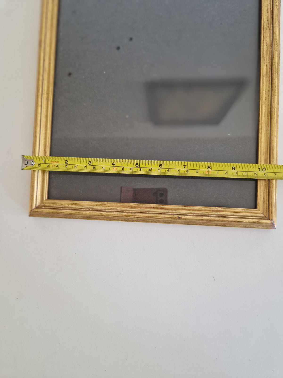 Vintage Gold Wooden Picture Frame 26×33 cm Ribbed Moulding with Glass – Wall & Tabletop, Portrait & Landscape - WhisperTreasuresCo