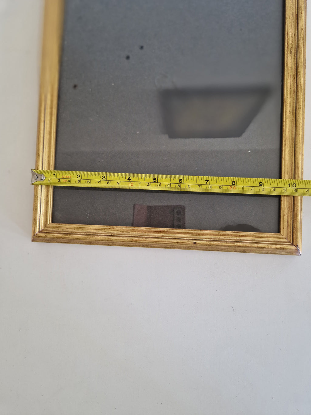 Vintage Gold Wooden Picture Frame 26×33 cm Ribbed Moulding with Glass – Wall & Tabletop, Portrait & Landscape - WhisperTreasuresCo