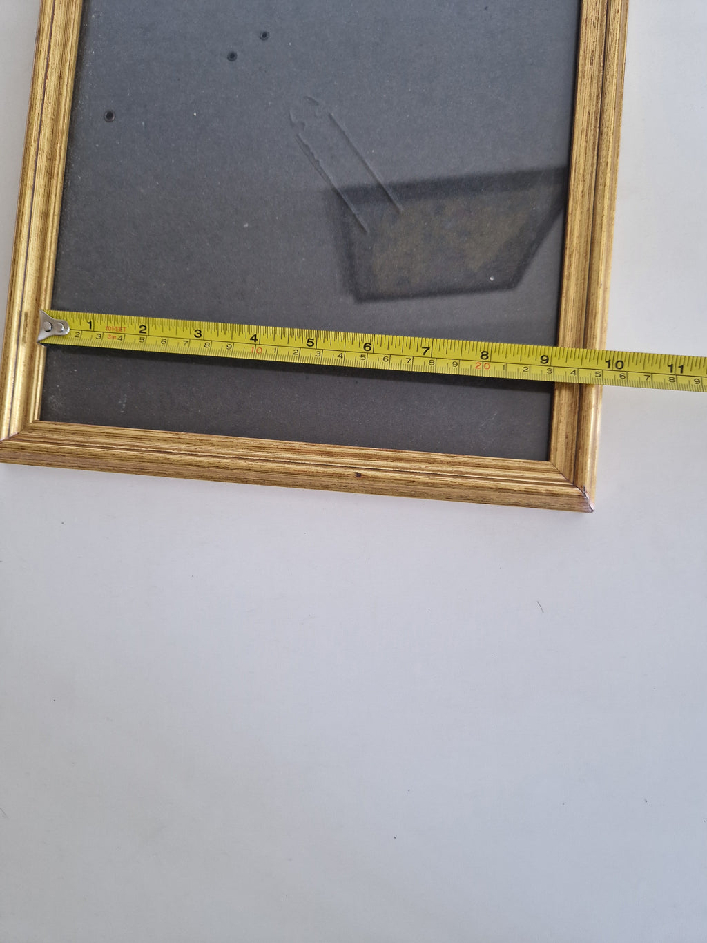 Vintage Gold Wooden Picture Frame 26×33 cm Ribbed Moulding with Glass – Wall & Tabletop, Portrait & Landscape - WhisperTreasuresCo