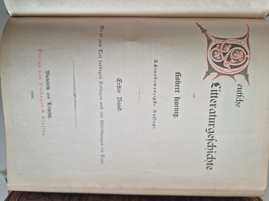 Antique German Literary History Books: The Illustrated 2-Volume Set by Robert Koenig