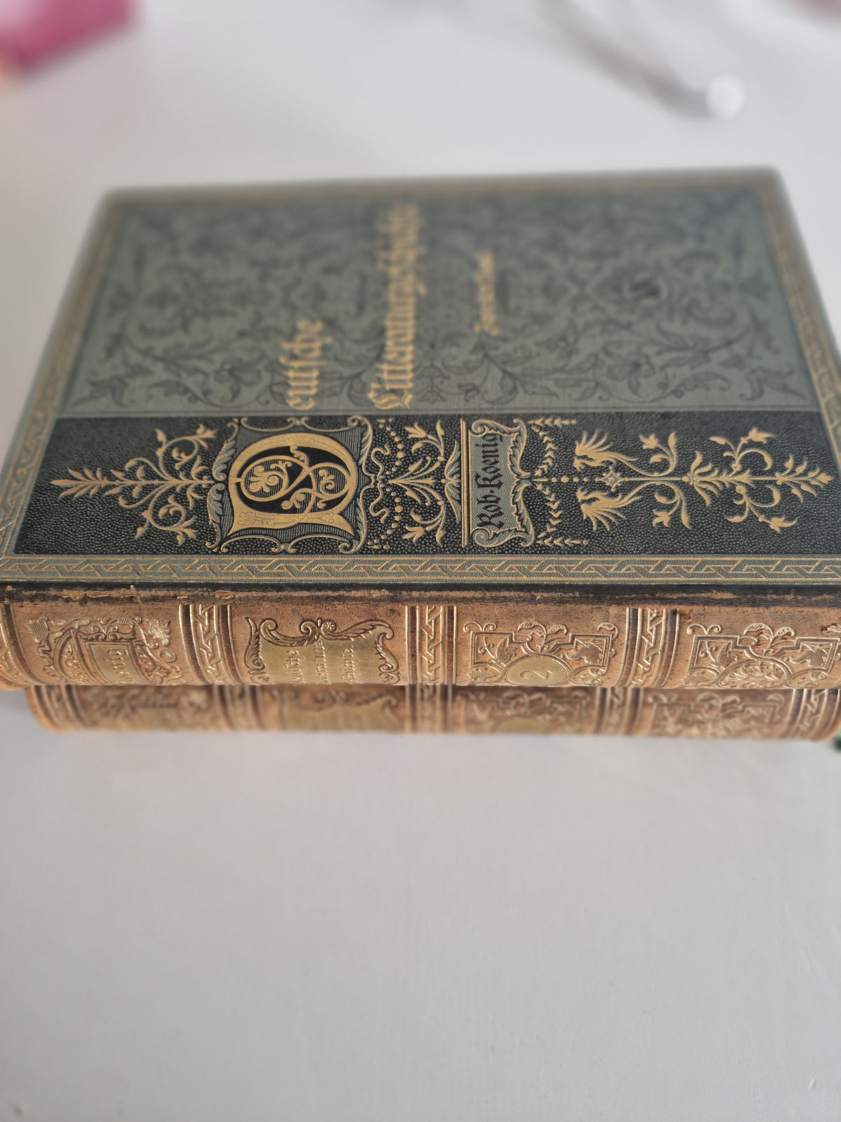 Antique German Literary History Books: The Illustrated 2-Volume Set by Robert Koenig