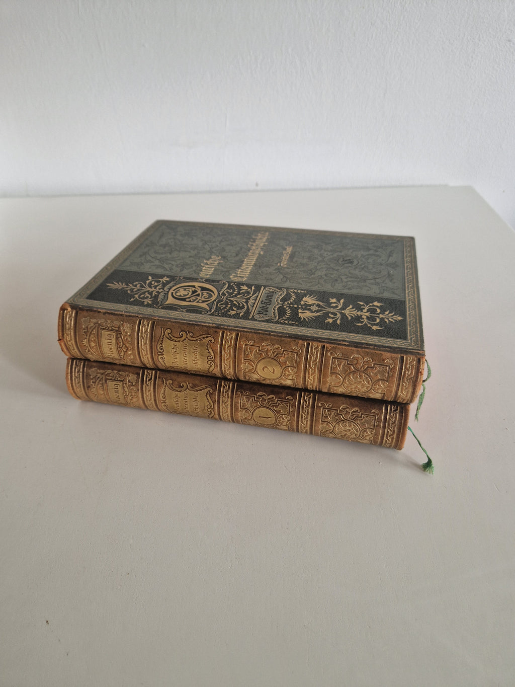 Antique German Literary History Books: The Illustrated 2-Volume Set by Robert Koenig
