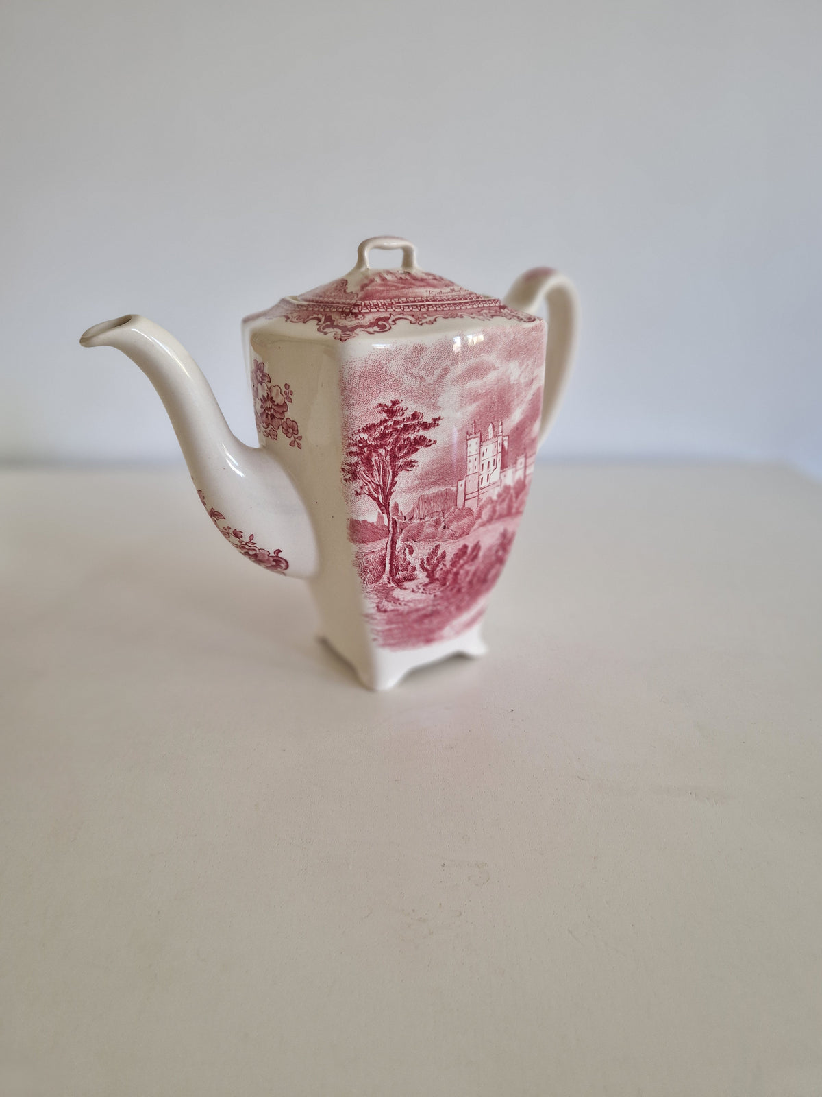 Elevate Your Gatherings with the Johnson Bros Pink Coffee Pot from Old Britain Castles