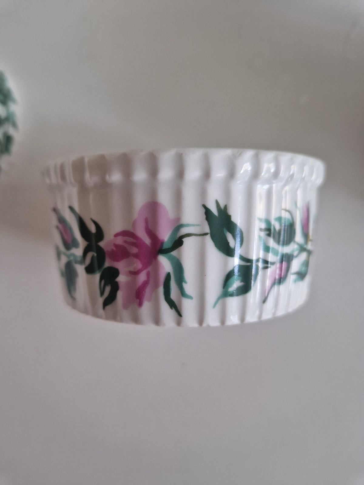 Vintage Porcelaine de Paris Rose Ramekins – Set of 6 French Porcelain Bowls