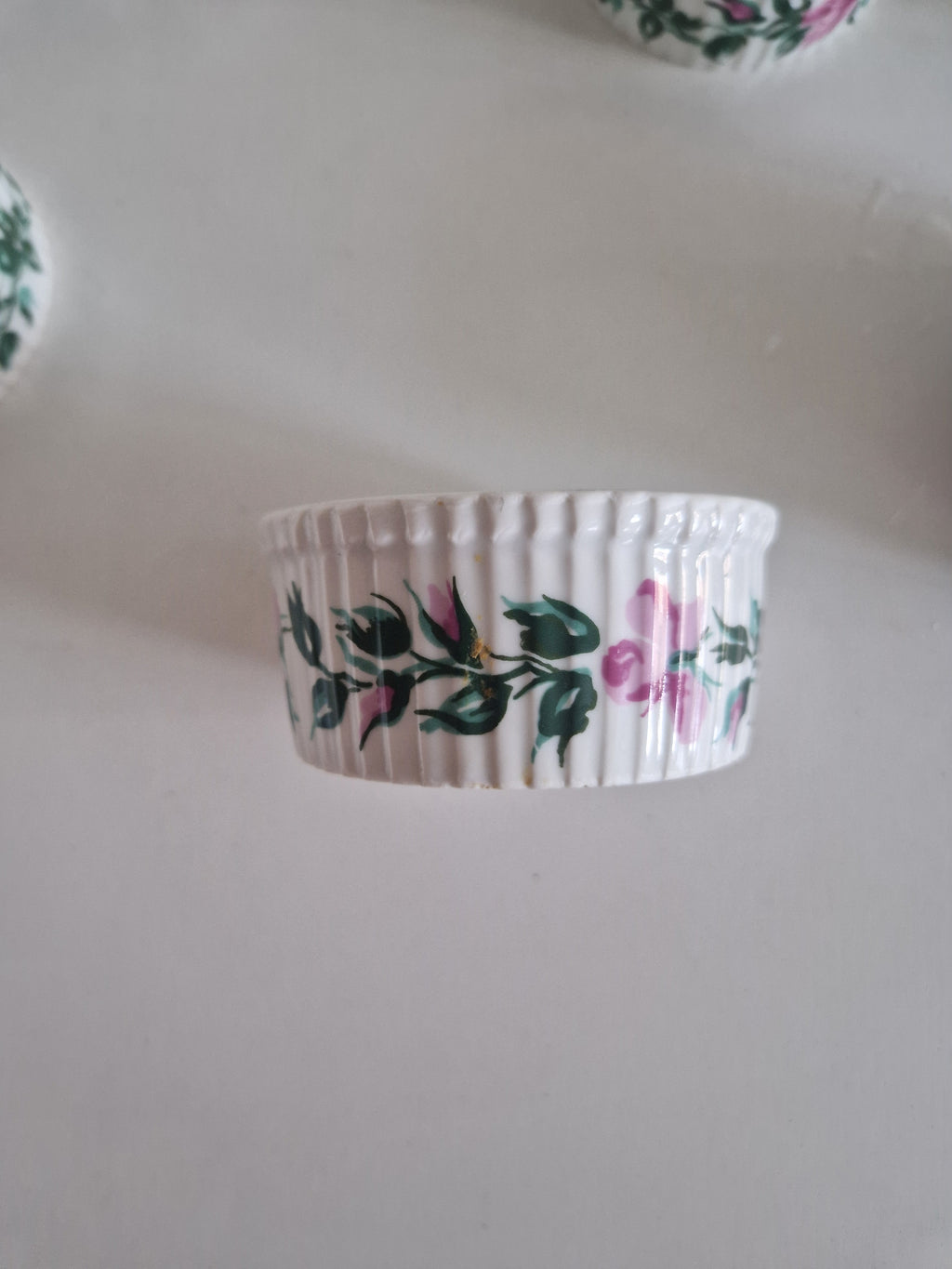 Vintage Porcelaine de Paris Rose Ramekins – Set of 6 French Porcelain Bowls