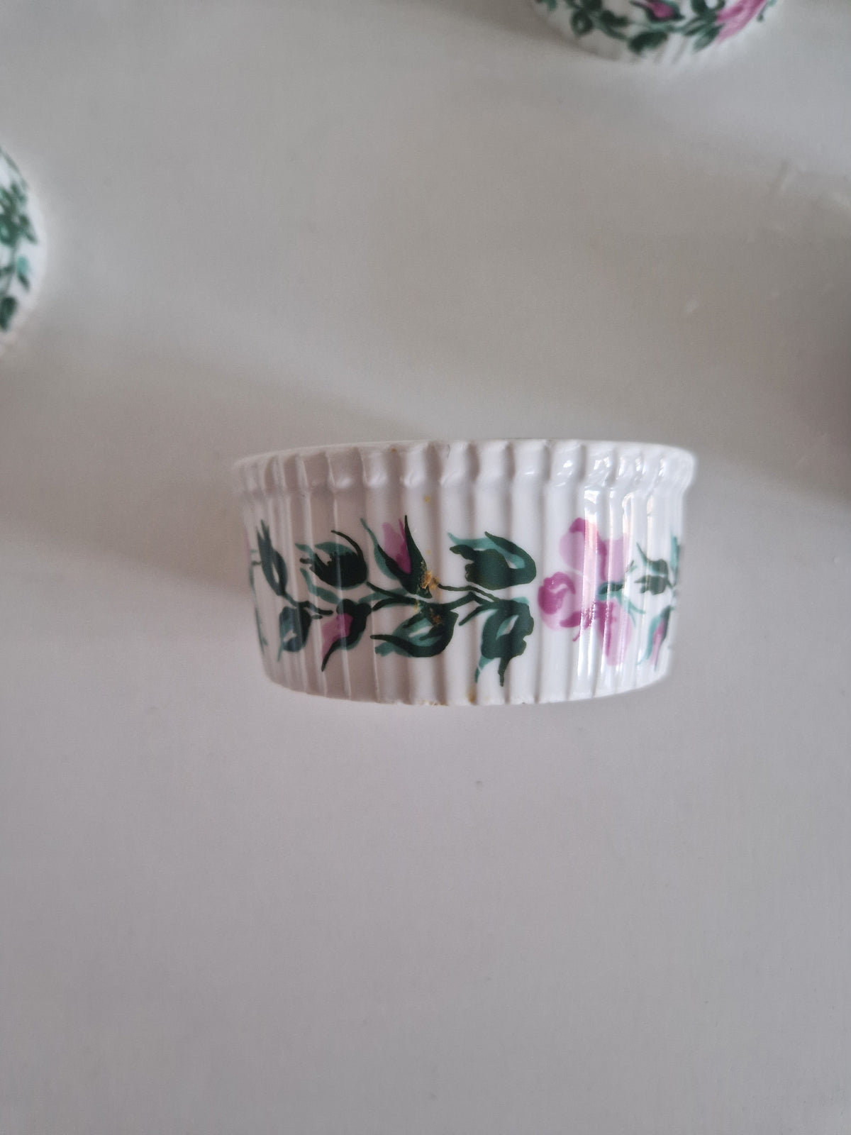 Vintage Porcelaine de Paris Rose Ramekins – Set of 6 French Porcelain Bowls