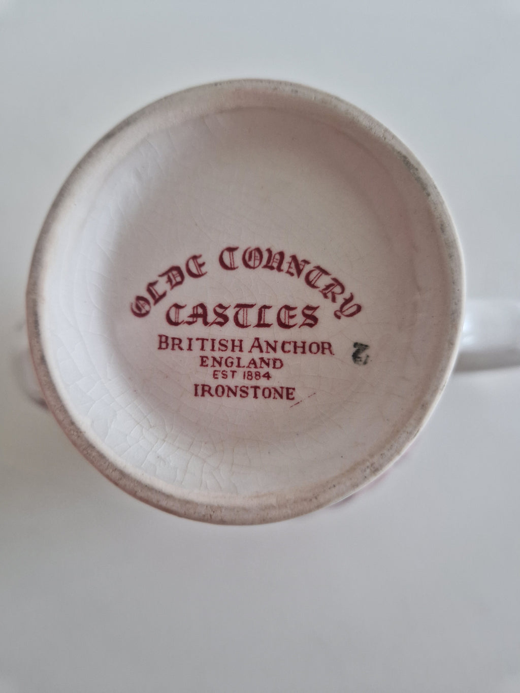 British Anchor Ironstone Coffee Pot | Vintage Burgundy Charm for Your Table