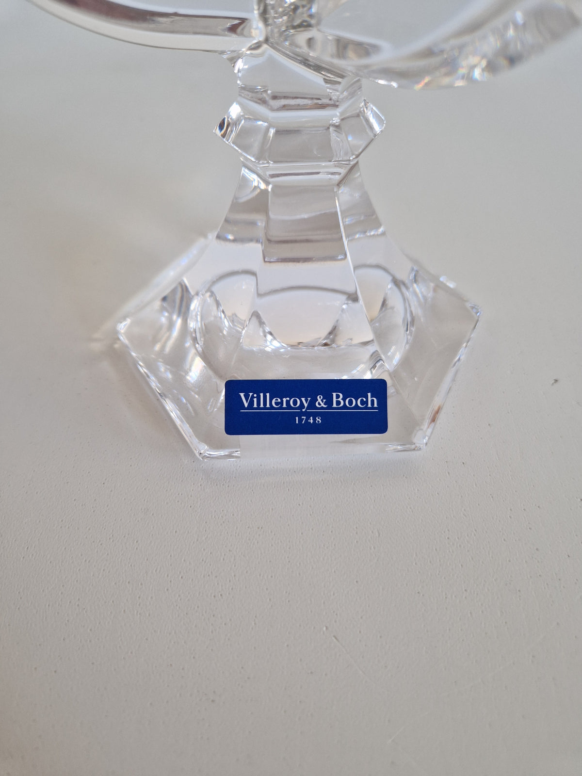 Vintage Villeroy & Boch Mozart Crystal 3-Arm Candelabra
