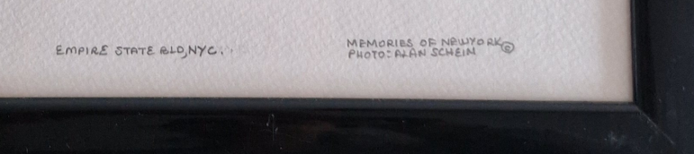 Set of 3 Framed B&W Prints – Memories of New York, Photo: Alan Schein