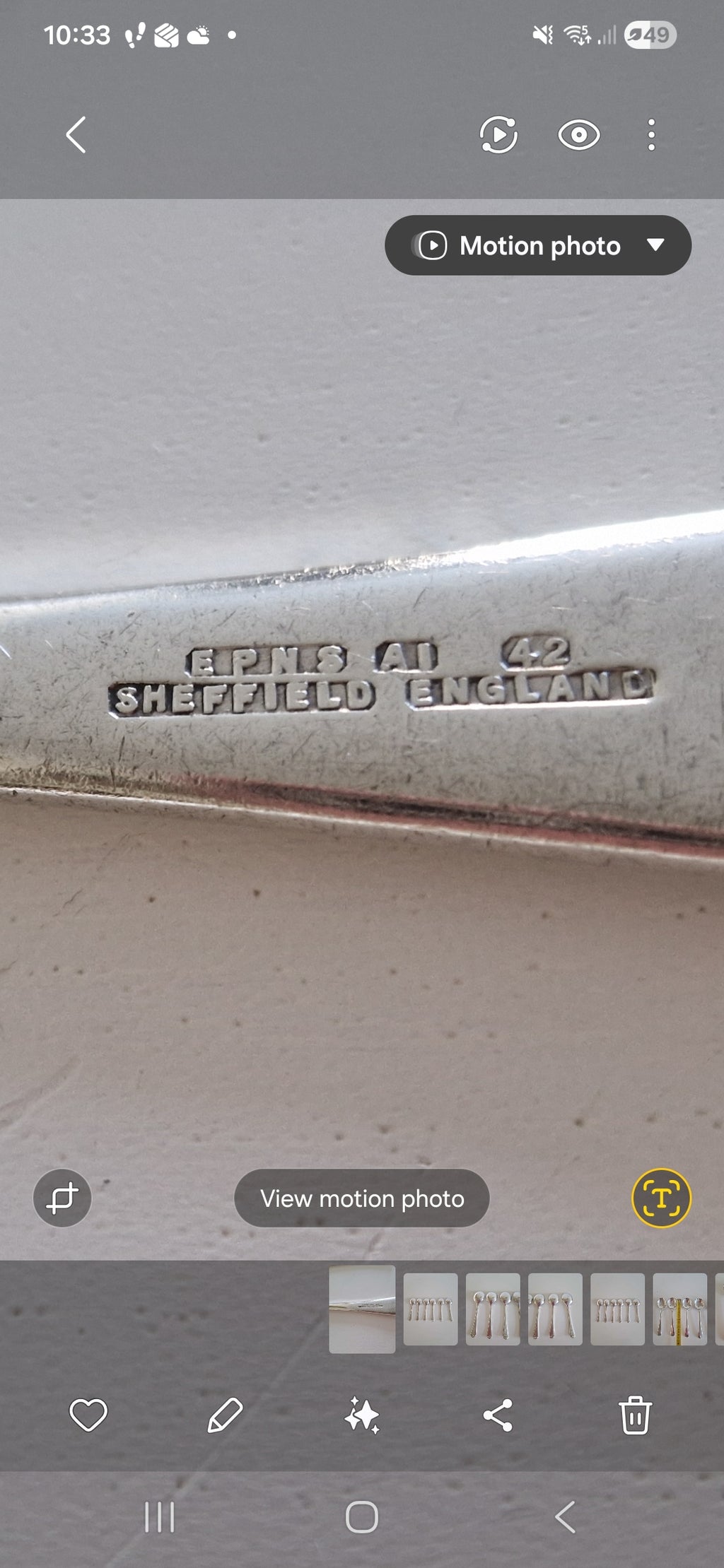 Vintage Sheffield Silver-Plated Spoons – Set of 6