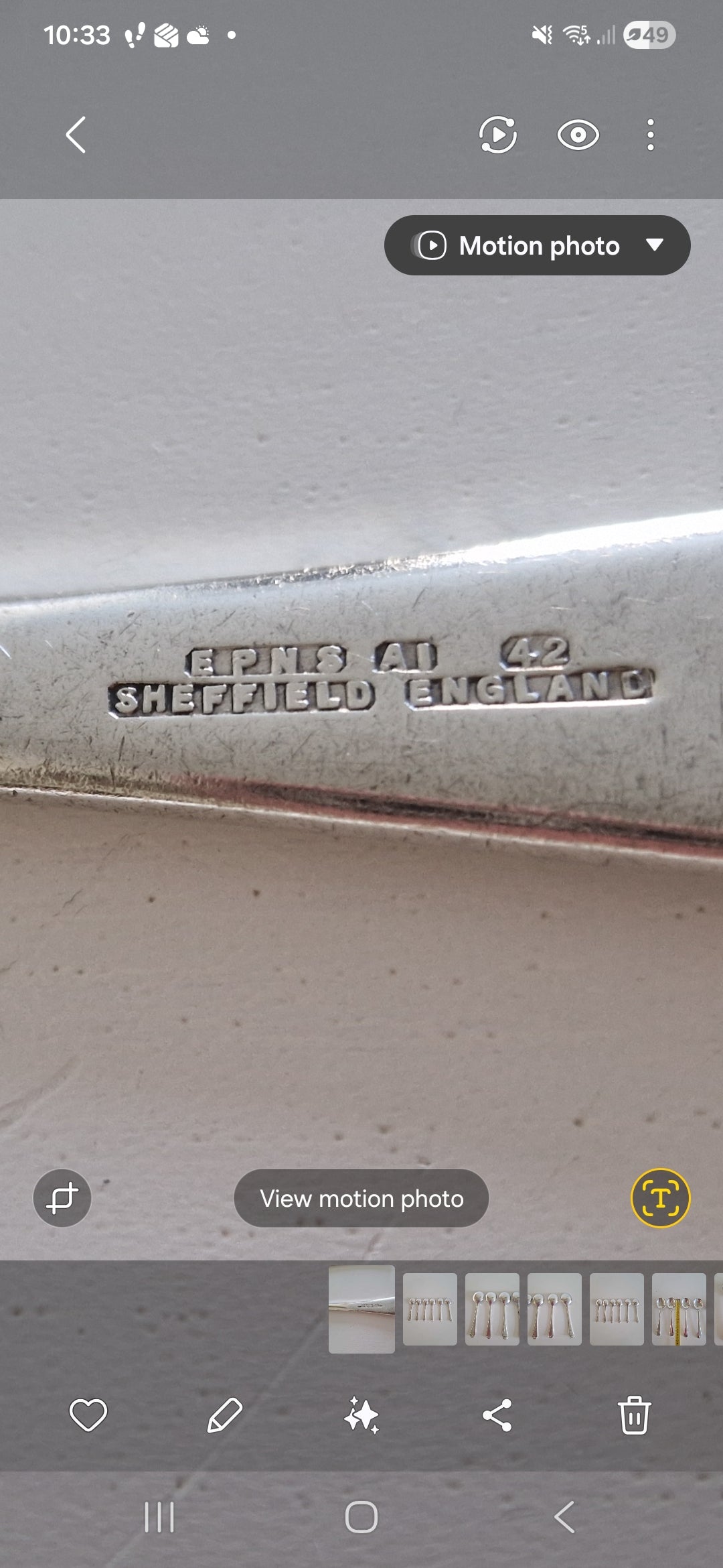 Vintage Sheffield Silver-Plated Spoons – Set of 6
