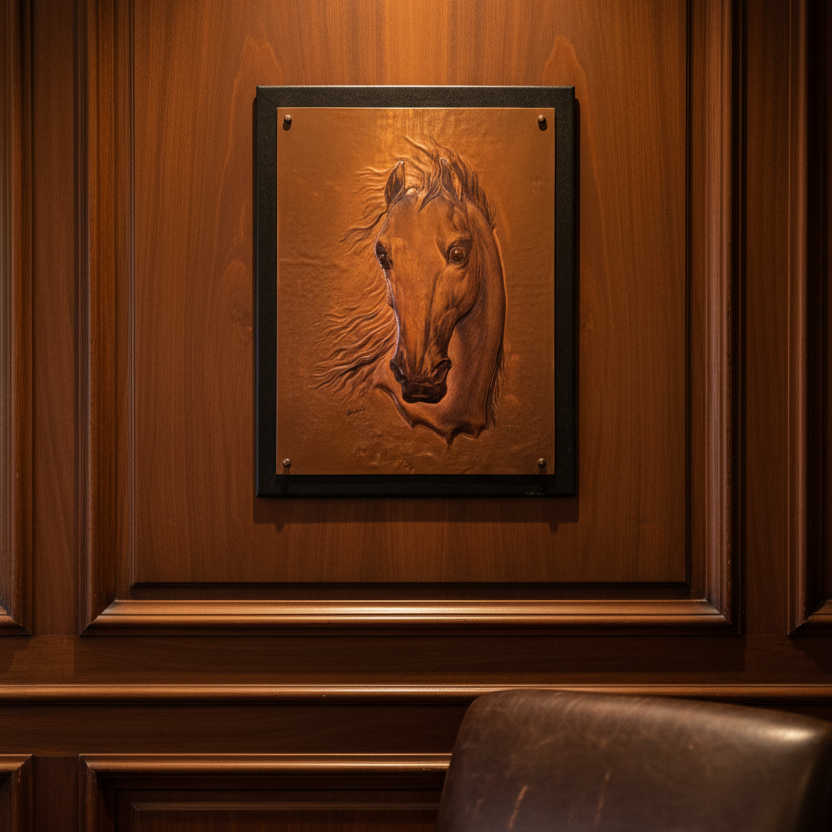 Exquisite Copper Horse Wall Art for Equestrian Elegance