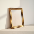 Vintage wooden picture frame — antique gold beaded moulding, luxury hero image