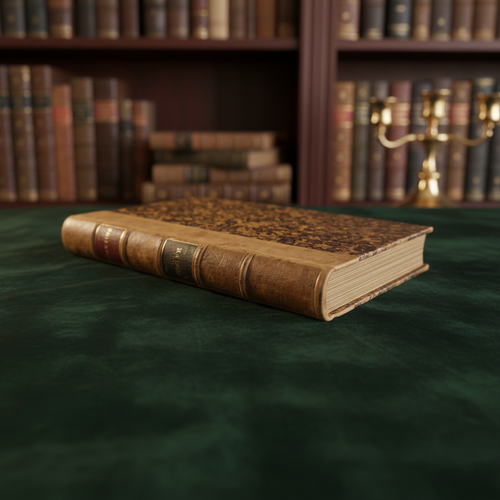 Jocelyn by Lamartine — antique French pocket book, marbled boards, leather spine, luxury hero image