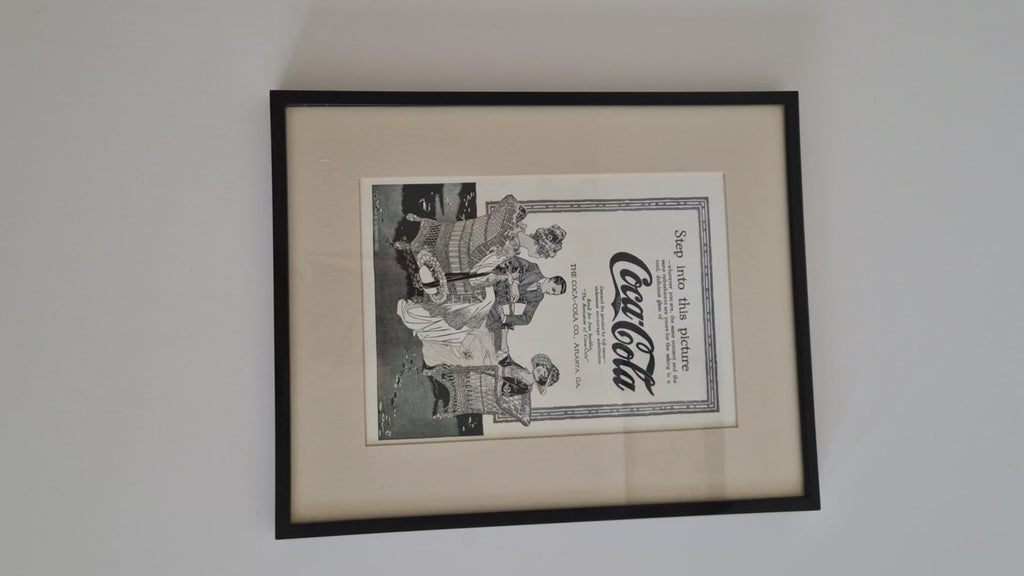 Framed Vintage Coca-Cola Advertisement – “Step Into This Picture”, 1992 Authorised Reprint