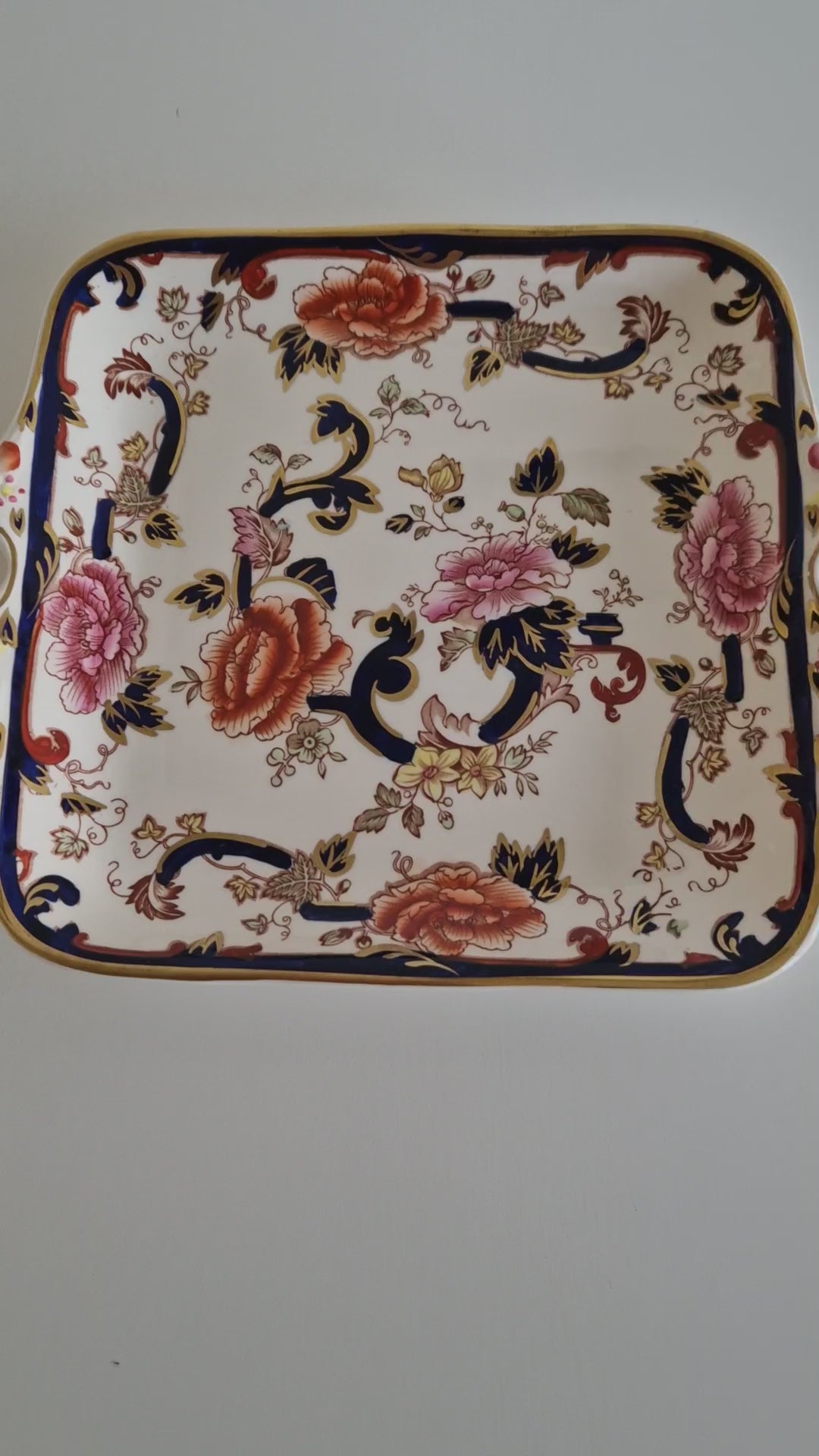 Plateau de service Mason's Patent Ironstone 'Mandalay' Chinoiserie — Angleterre